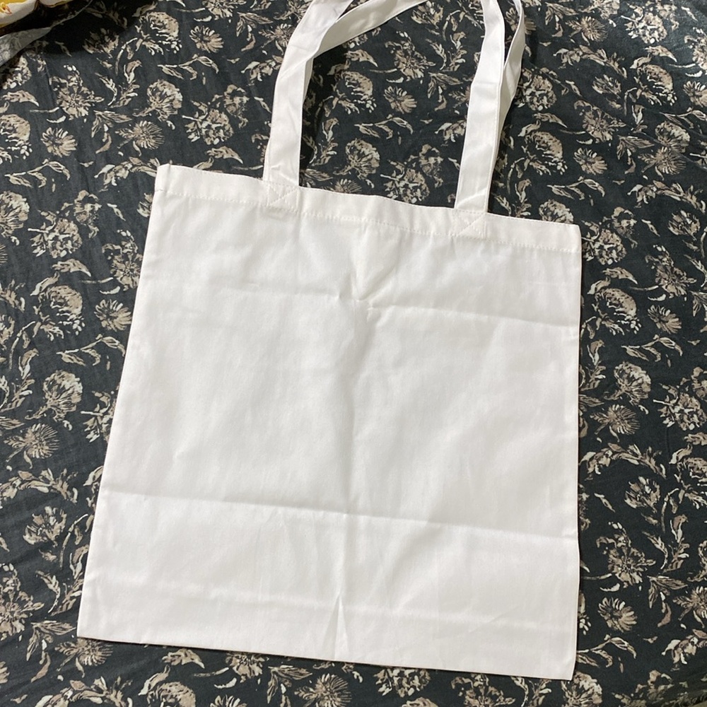 White Graphic Cotton Tote Bag - I Get Prettier and Hotter Everyday - Picture 3 of 3